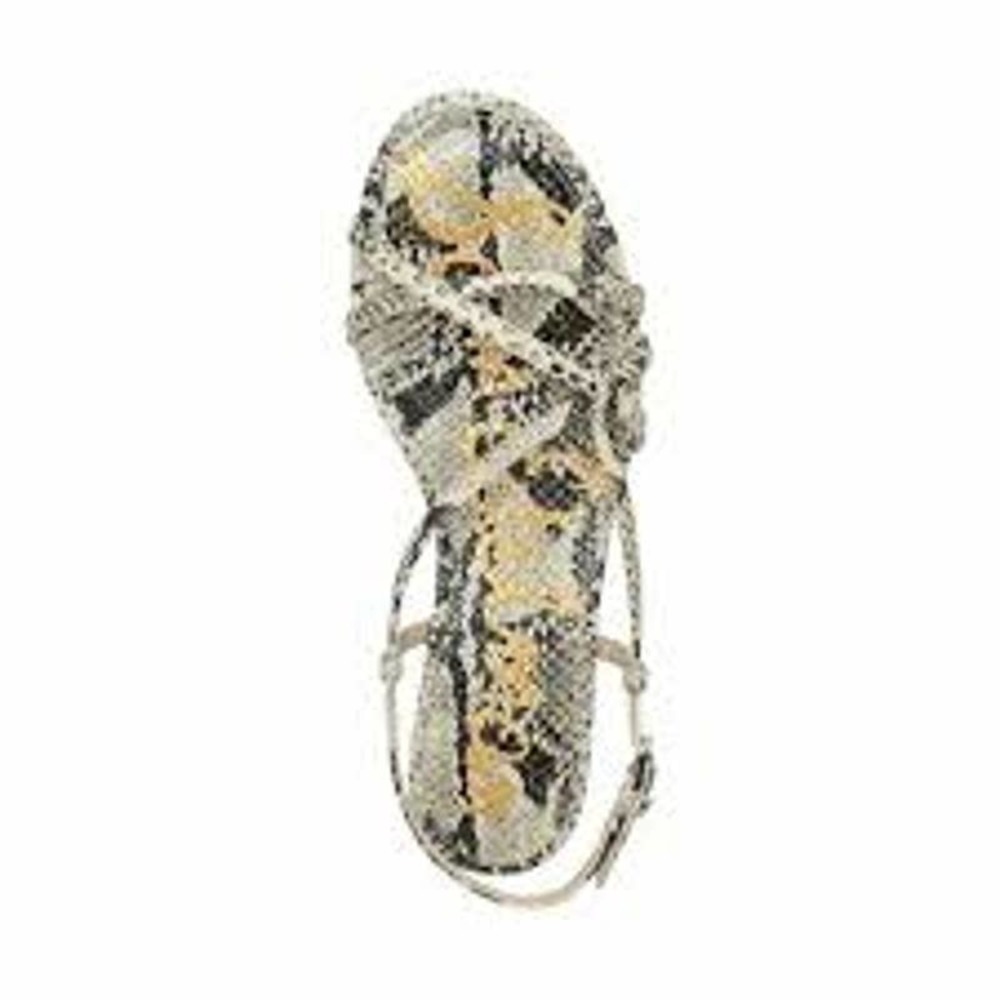 Sam Edelman Strappy Slingback Sandals Teale Snakeskin Print Size 8M NWOB